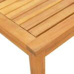 vidaXL Chaises longues lot de 2 table crème bois d'acacia et textilène