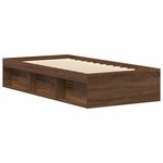 vidaXL Cadre de lit sans matelas chêne marron 100x200 cm