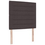 vidaXL Cabeçalho LED Design Lignes Marron Foncé 90 cm Tissu