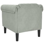 vidaXL Fauteuil gris clair Velours