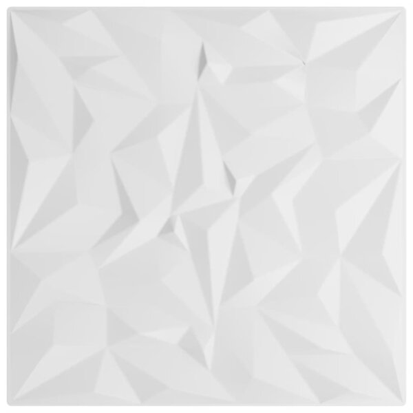 vidaXL Panneaux muraux 48 Pièces blanc 50x50 cm XPS 12 m² améthyste