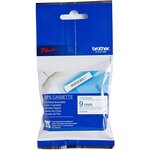 K7 ruban m-k223bz 9mm x 8m bleu sur blanc brother