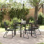 vidaXL Ensemble de salle à manger pour jardin 5 Pièces Noir Rattan PVC