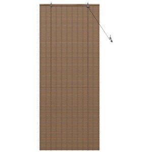 vidaXL Store de Fenêtre Géométrique Marron 80 x 220 cm Bambou