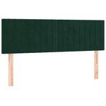 vidaXL Sommier à lattes de lit avec matelas LED Vert foncé 140x200 cm