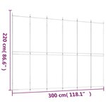 vidaXL Cloison de séparation 6 panneaux Marron 300x220 cm Tissu