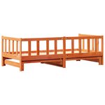 vidaXL Lit jour avec tiroir Wax Brun 180x200 cm en Bois de Pin