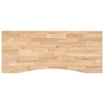 vidaXL Dessus de bureau non traité bois massif de chêne rectangulaire