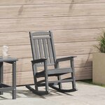 vidaXL Chaise Berçante de Jardin Gris clair 70 x 92 x 108 cm Plastique