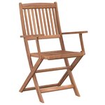 vidaXL Ensemble à manger d'extérieur pliable 5Pièces Bois d'acacia solide
