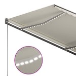 vidaXL Auvent automatique avec capteur de vent et LED 350x250 cm Crème