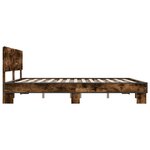 vidaXL Cadre de lit sans matelas chêne fumé 180x200 cm