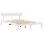 vidaXL Cadre de lit sans matelas blanc 120x190 cm bois de pin massif