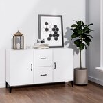 vidaXL Buffet blanc brillant 100x36x60 cm bois d'ingénierie
