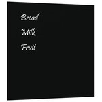 vidaXL Tableau noir magnétique mural noir 60x60 cm verre trempé