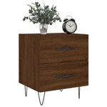 vidaXL Table de chevet chêne marron 40x35x47 5 cm bois d’ingénierie