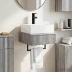vidaXL Basin de lavage mural Sonoma gris 40 x 41 x 39 cm
