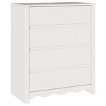 Commode vidaXL "DRAMMEN" Blanche 76 5x40x91 cm En Bois Massif de Pin