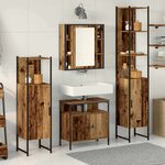 vidaXL Ensemble de mobilier de salle de bain Autre 4 Pièces Bois ancien