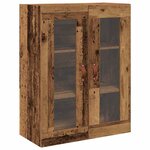 vidaXL Buffet avec étagère 2 Pièces Bois ancien Bois d'ingénierie
