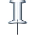 Boîte de 25 épingles Push Pins hauteur 7mm - 10mm de diamètre - Cristal EXACOMPTA