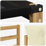 vidaXL Ensemble de canapés d'extérieur 4 pc Blanc et crème