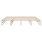 vidaXL Cadre de lit sans matelas blanc 200x200 cm bois massif de pin