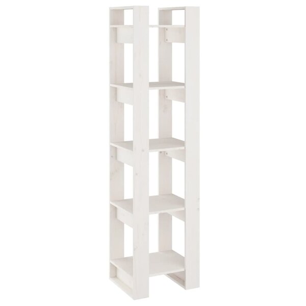 vidaXL Bibliothèque/Séparateur de pièce Blanc 41x35x160 cm Pin massif