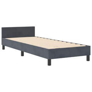 vidaXL Cadre de lit avec tête de lit Gris foncé 80 x 200 cm Velours