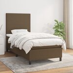 vidaXL Sommier à lattes de lit avec matelas Marron foncé 80x200 cm