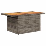 vidaXL Salon de jardin avec coussins 9 Pièces gris résine tressée acacia