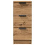 vidaXL Buffets 2 Pièces chêne artisanal 30x30x70 cm bois d'ingénierie