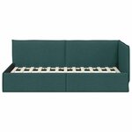 vidaXL Cadre de lit d'angle Vert foncé 80 x 200 cm Velours