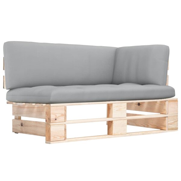 vidaXL Canapé d'angle palette de jardin bois de pin imprégné