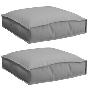 vidaXL Coussin pour assise de palette 2 Pièces Gris 40 x 40 x 8 cm