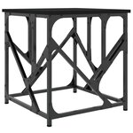 vidaXL Table basse noir 45x45x47 5 cm bois d'ingénierie