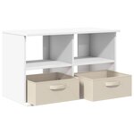 vidaXL Support de télévision avec tiroir Blanc 79 x 40 x 48 cm