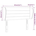 vidaXL Tête de lit avec oreilles Bleu 83x23x78/88 cm Tissu