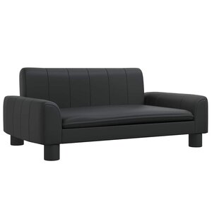 vidaXL Canapé pour enfants noir 70x45x30 cm similicuir