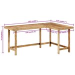 vidaXL Bureau 165x110x75 cm bois massif de manguier