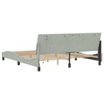 vidaXL Cadre de lit avec LED sans matelas Hanko gris clair 180x200cm velours