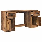 vidaXL Bureau avec armoire avec tiroir Bois Ancien 154 5 x 50 x 75 cm