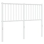 vidaXL Tête de lit de remplacement métal blanc 120 cm