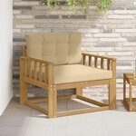 vidaXL Sofa de milieu extérieur Polyester Blanc