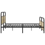 vidaXL Cadre de lit en métal sans matelas chêne sonoma 200x200 cm