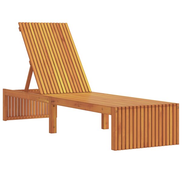 vidaXL Chaise longue 200x55x30 cm en bois d'acacia massif
