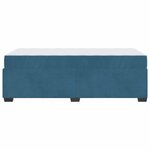 vidaXL Cadre de lit avec matelas Bleu foncé 90 x 190 cm Velours
