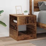 vidaXL Table d'appoint Bois ancien 40 5 x 40 x 45 cm Bois d'ingénierie