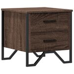 vidaXL Table de chevet chêne marron 40x41x40 cm bois d’ingénierie