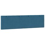 vidaXL Coussin de tête de lit bleu 180 cm velours